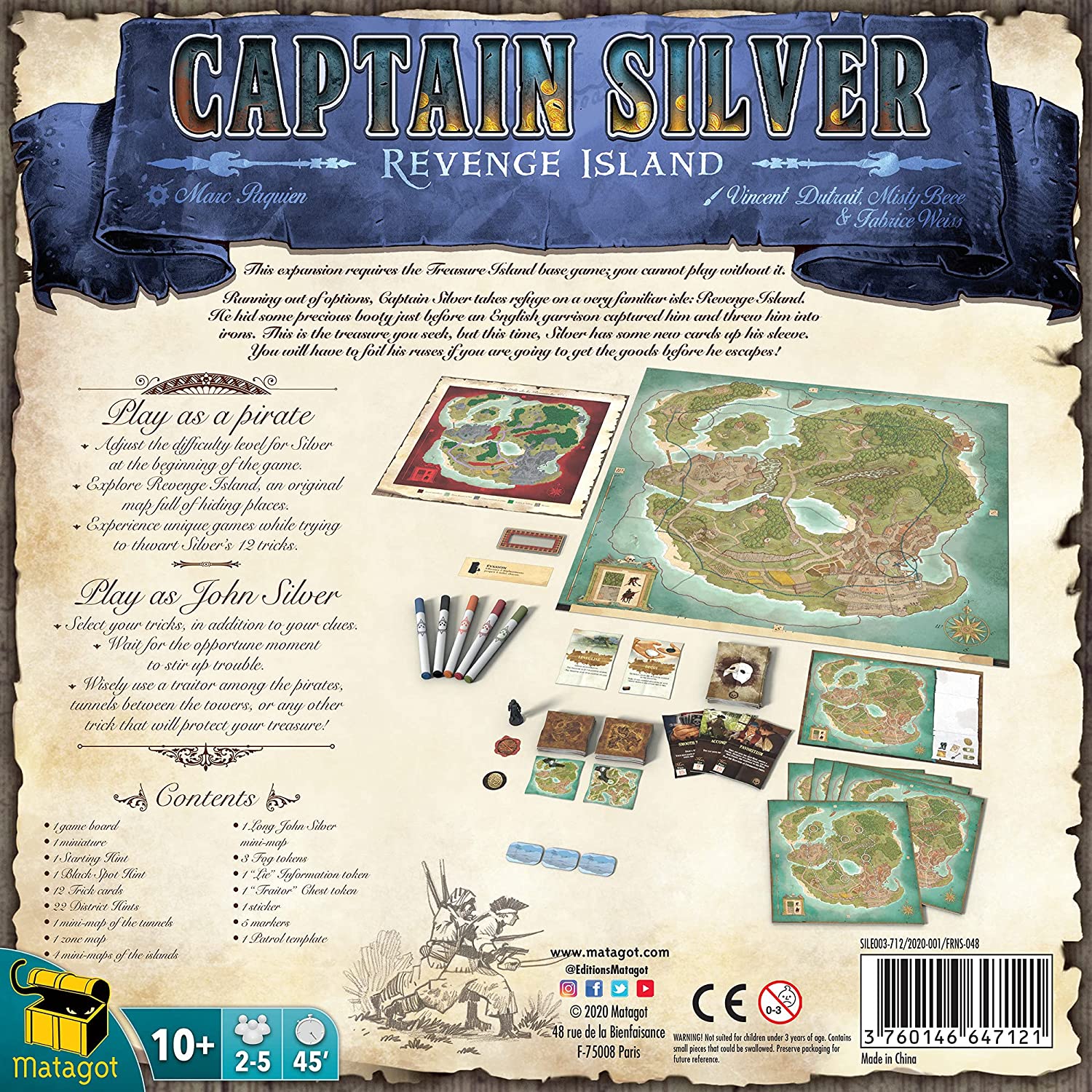 Treasure Island : Captain Silver – Revenge Island Expansion